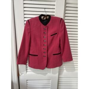 Vintage RARE 60's Kaiser Franz Josef Made In Austria Crop Blazer Pink Size 38